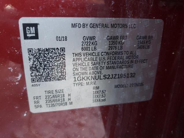 Photo 9 VIN: 1GKKNULS2JZ195132 - GMC ACADIA SLT 