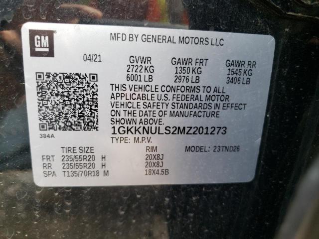 Photo 9 VIN: 1GKKNULS2MZ201273 - GMC ACADIA SLT 