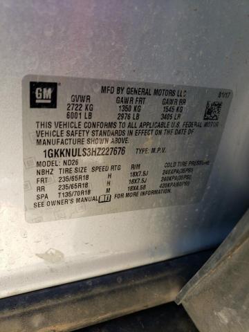 Photo 12 VIN: 1GKKNULS3HZ227676 - GMC ACADIA SLT 