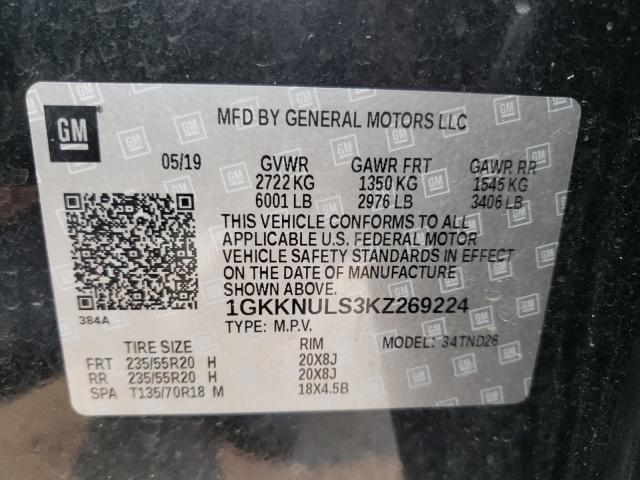 Photo 9 VIN: 1GKKNULS3KZ269224 - GMC ACADIA SLT 