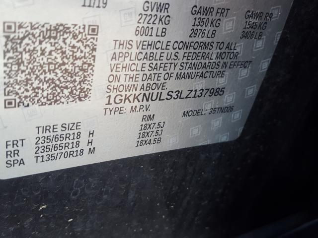 Photo 9 VIN: 1GKKNULS3LZ137985 - GMC ACADIA SLT 