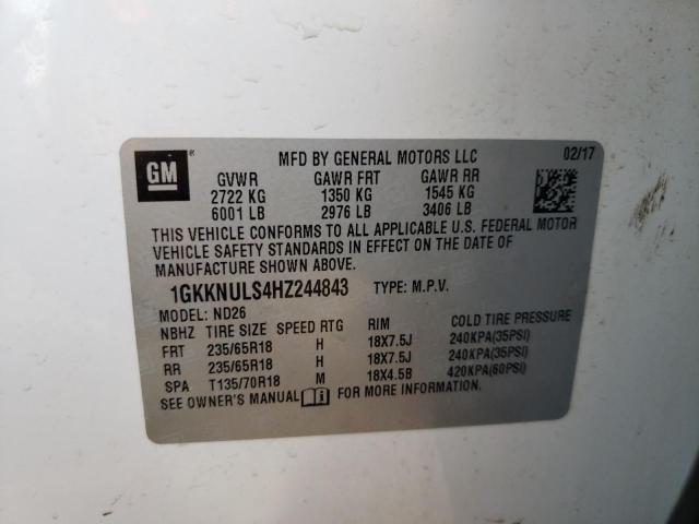 Photo 12 VIN: 1GKKNULS4HZ244843 - GMC ACADIA 