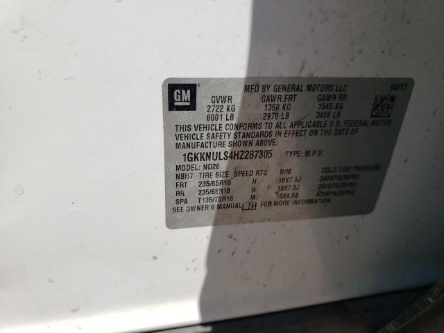 Photo 12 VIN: 1GKKNULS4HZ287305 - GMC ACADIA SLT 