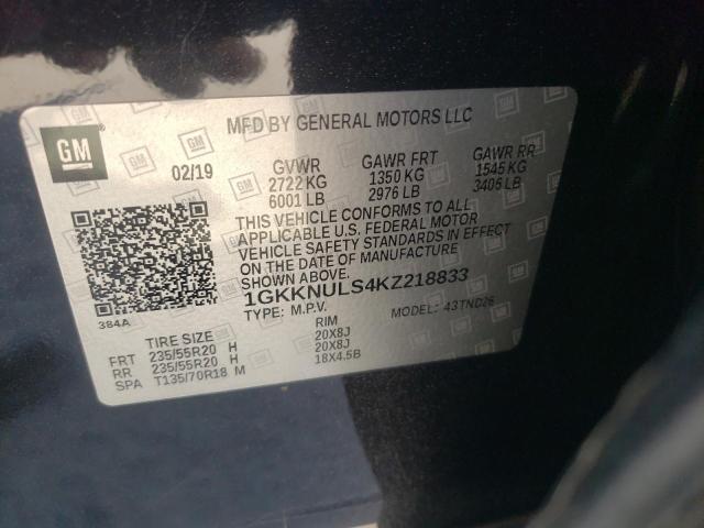 Photo 11 VIN: 1GKKNULS4KZ218833 - GMC ACADIA 