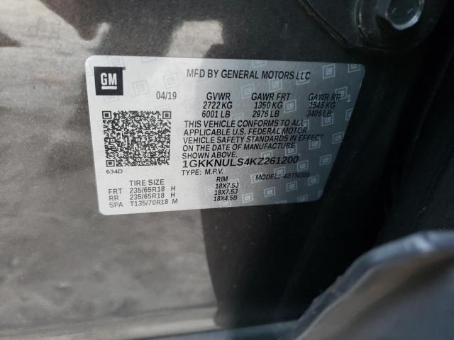 Photo 12 VIN: 1GKKNULS4KZ261200 - GMC ACADIA 