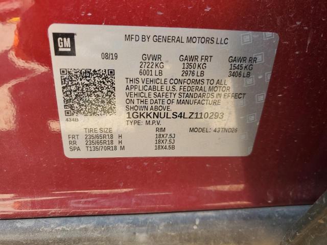 Photo 12 VIN: 1GKKNULS4LZ110293 - GMC ACADIA SLT 