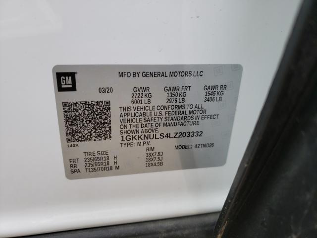 Photo 9 VIN: 1GKKNULS4LZ203332 - GMC ACADIA SLT 