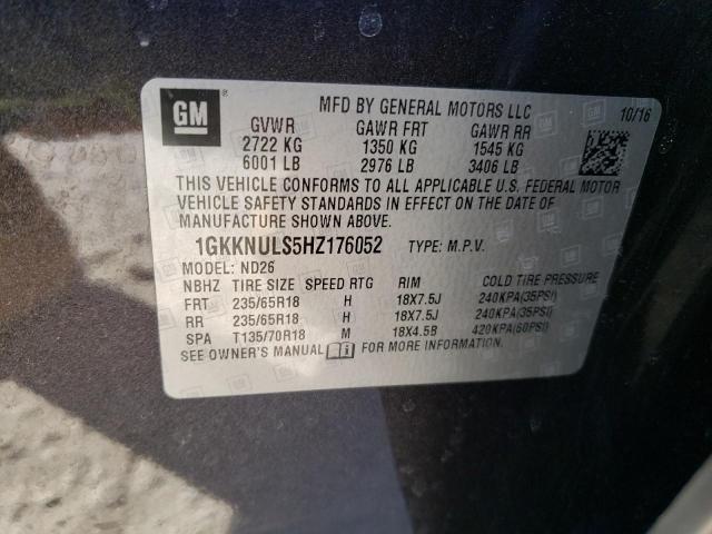 Photo 9 VIN: 1GKKNULS5HZ176052 - GMC ACADIA SLT 