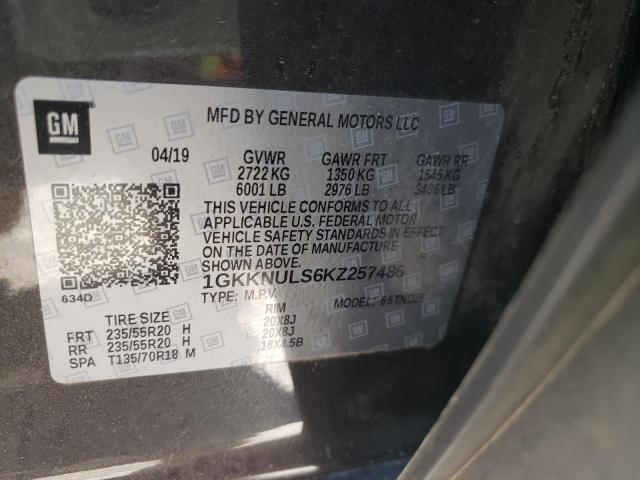 Photo 9 VIN: 1GKKNULS6KZ257486 - GMC ACADIA SLT 