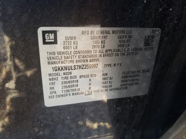 Photo 9 VIN: 1GKKNULS7HZ259997 - GMC ACADIA SLT 