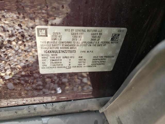 Photo 9 VIN: 1GKKNULS7HZ275973 - GMC ACADIA SLT 