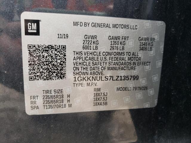 Photo 12 VIN: 1GKKNULS7LZ135799 - GMC ACADIA SLT 