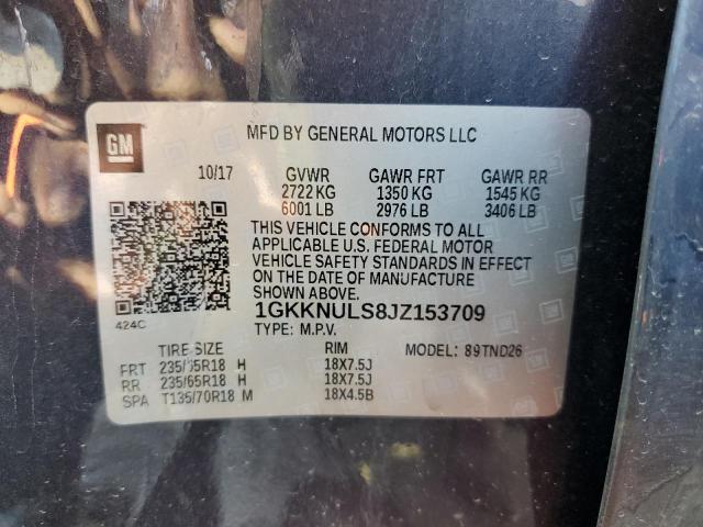 Photo 12 VIN: 1GKKNULS8JZ153709 - GMC ACADIA SLT 