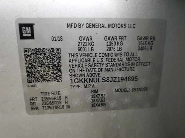 Photo 12 VIN: 1GKKNULS8JZ194695 - GMC ACADIA 