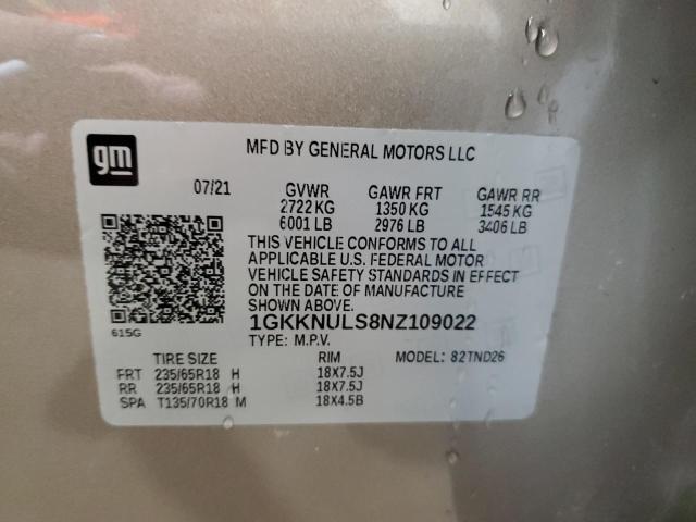 Photo 12 VIN: 1GKKNULS8NZ109022 - GMC ACADIA 