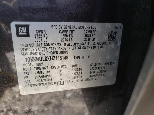 Photo 13 VIN: 1GKKNULSXHZ115148 - GMC ACADIA 