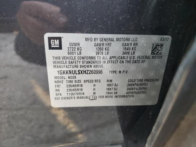 Photo 12 VIN: 1GKKNULSXHZ260996 - GMC ACADIA 