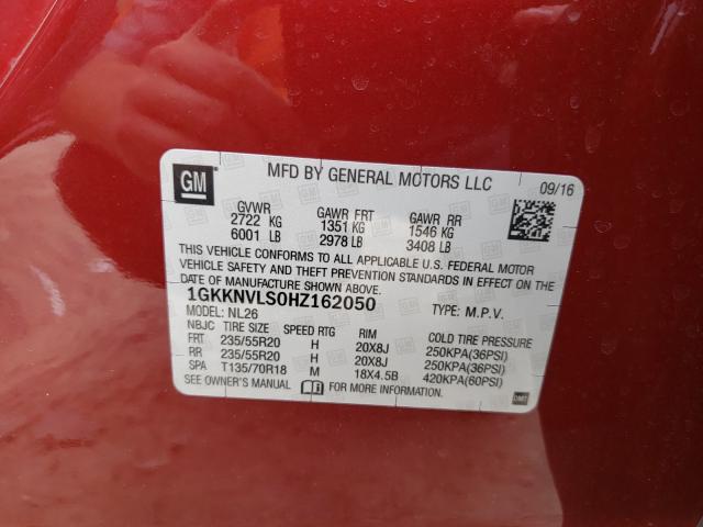 Photo 9 VIN: 1GKKNVLS0HZ162050 - GMC ACADIA ALL 