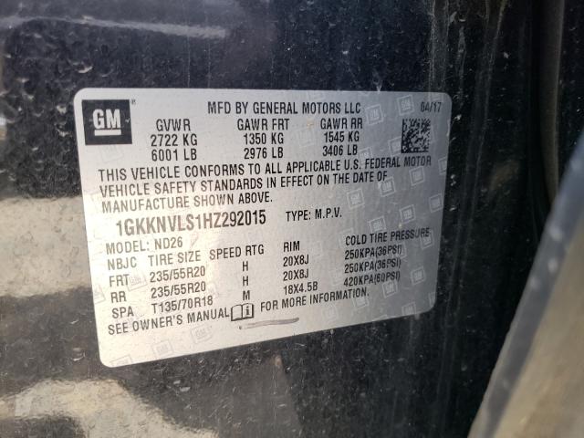 Photo 9 VIN: 1GKKNVLS1HZ292015 - GMC ACADIA ALL 