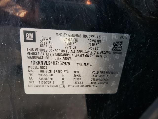 Photo 9 VIN: 1GKKNVLS4HZ152976 - GMC ACADIA ALL 