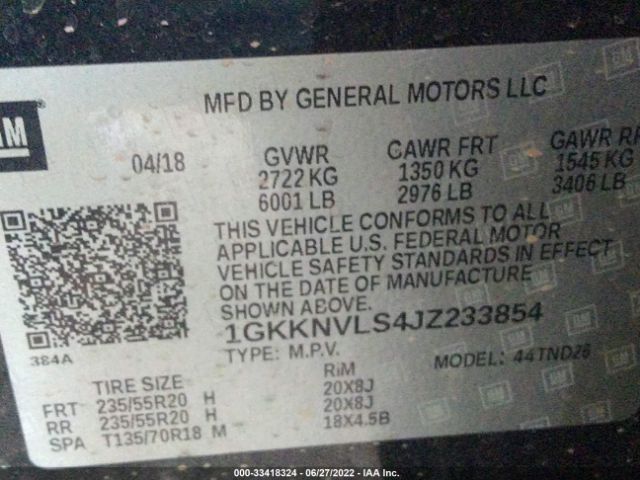 Photo 8 VIN: 1GKKNVLS4JZ233854 - GMC ACADIA 