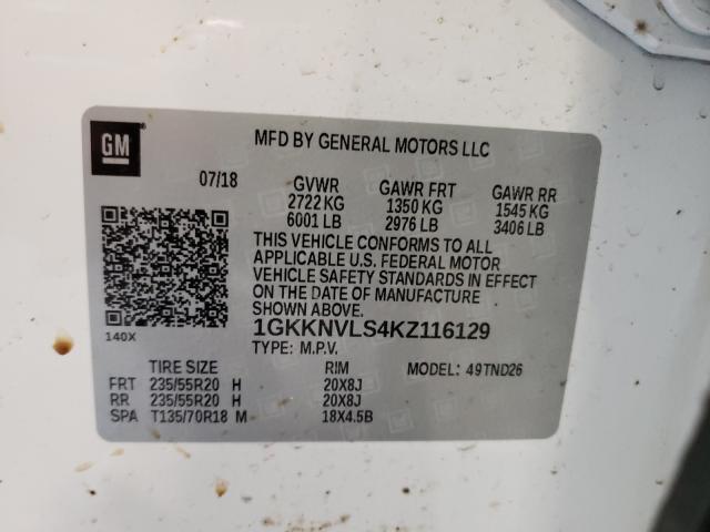 Photo 9 VIN: 1GKKNVLS4KZ116129 - GMC ACADIA ALL 