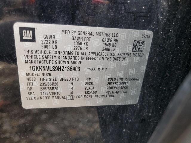 Photo 13 VIN: 1GKKNVLS9HZ136403 - GMC ACADIA ALL 