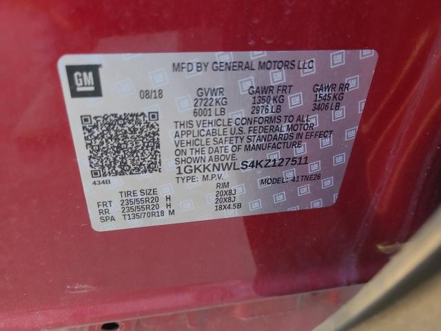 Photo 12 VIN: 1GKKNWLS4KZ127511 - GMC ACADIA 