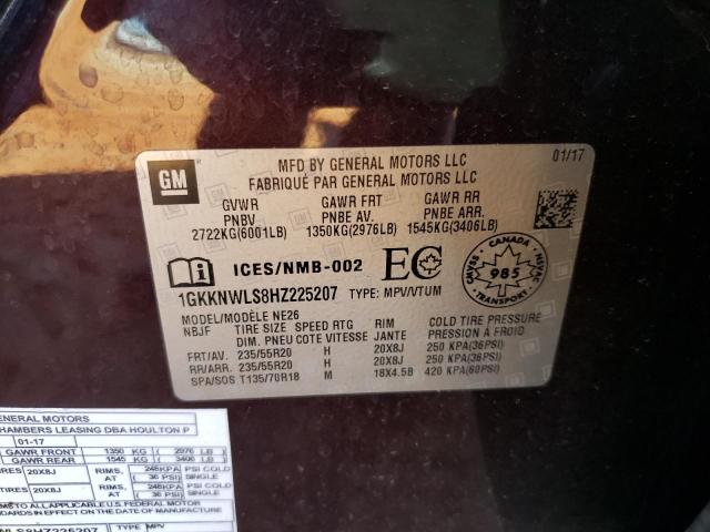 Photo 12 VIN: 1GKKNWLS8HZ225207 - GMC ACADIA 