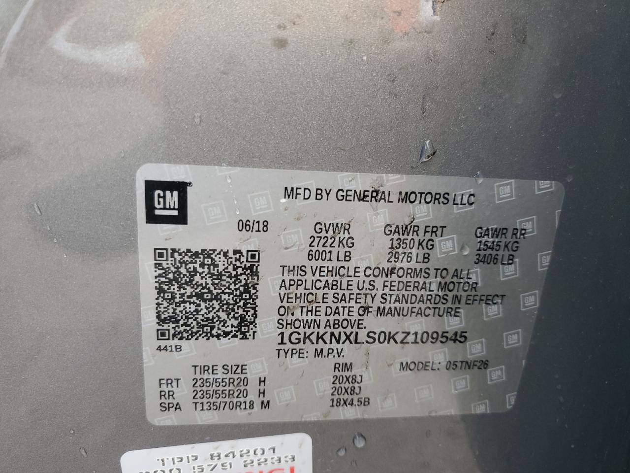 Photo 13 VIN: 1GKKNXLS0KZ109545 - GMC ACADIA 