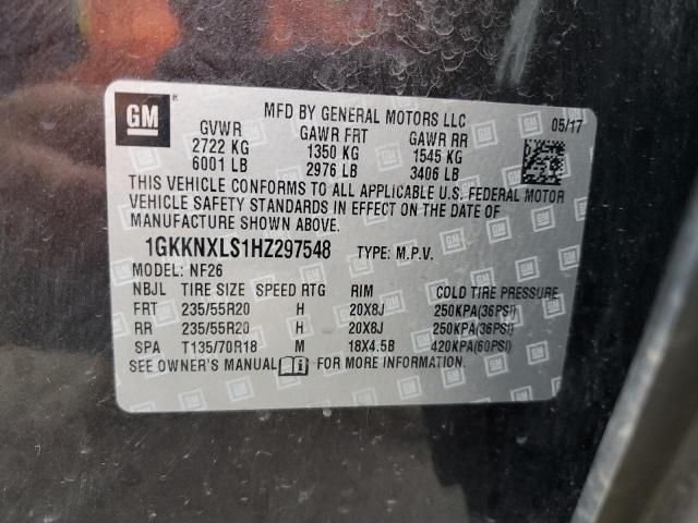 Photo 9 VIN: 1GKKNXLS1HZ297548 - GMC ACADIA DEN 