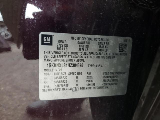 Photo 9 VIN: 1GKKNXLS1HZ304370 - GMC ACADIA DEN 