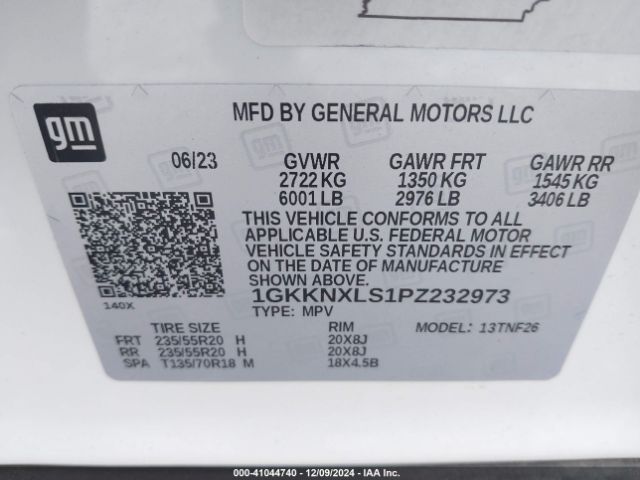 Photo 8 VIN: 1GKKNXLS1PZ232973 - GMC ACADIA 