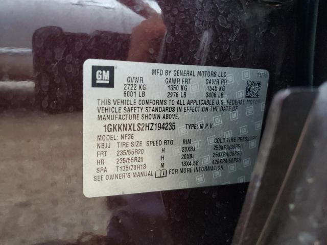 Photo 12 VIN: 1GKKNXLS2HZ194235 - GMC ACADIA DEN 