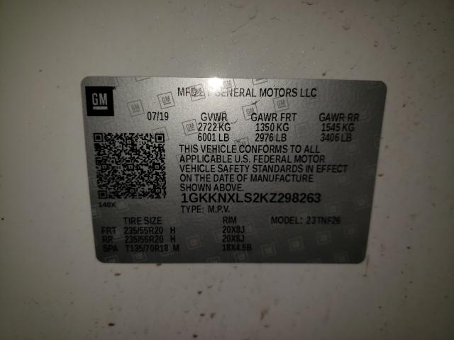 Photo 9 VIN: 1GKKNXLS2KZ298263 - GMC ACADIA DEN 