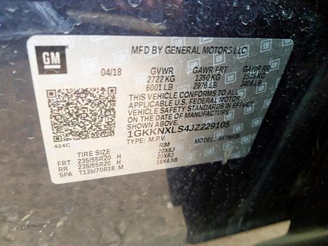 Photo 9 VIN: 1GKKNXLS4JZ229105 - GMC ACADIA DEN 