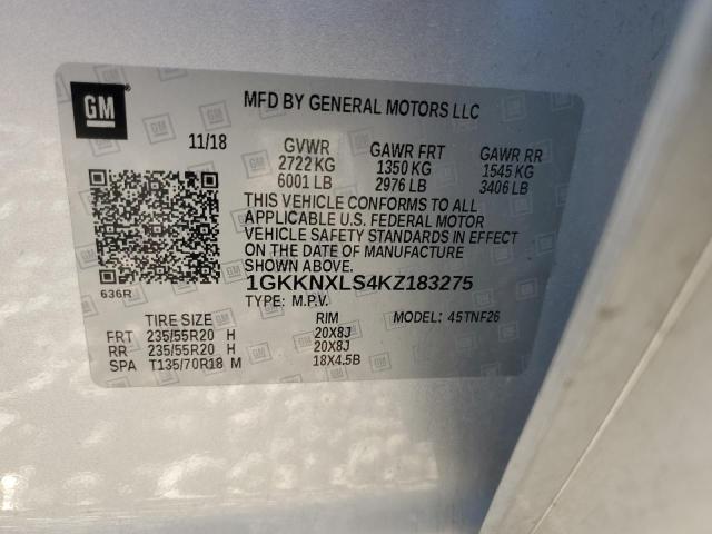 Photo 9 VIN: 1GKKNXLS4KZ183275 - GMC ACADIA DEN 