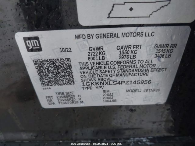 Photo 8 VIN: 1GKKNXLS4PZ145956 - GMC ACADIA 