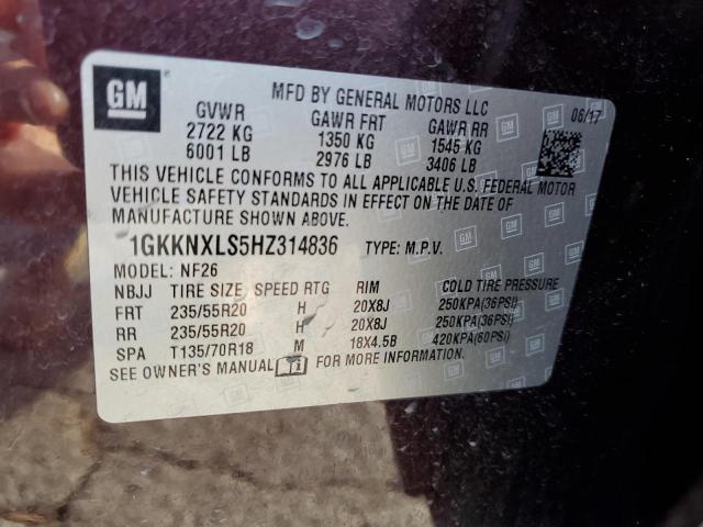 Photo 11 VIN: 1GKKNXLS5HZ314836 - GMC ACADIA 