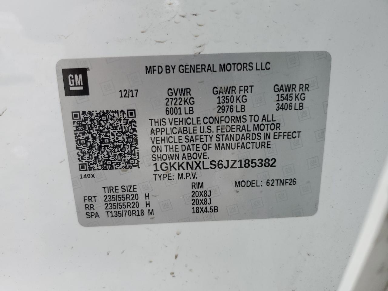 Photo 12 VIN: 1GKKNXLS6JZ185382 - GMC ACADIA 