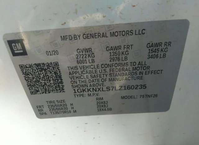 Photo 8 VIN: 1GKKNXLS7LZ160235 - GMC ACADIA 