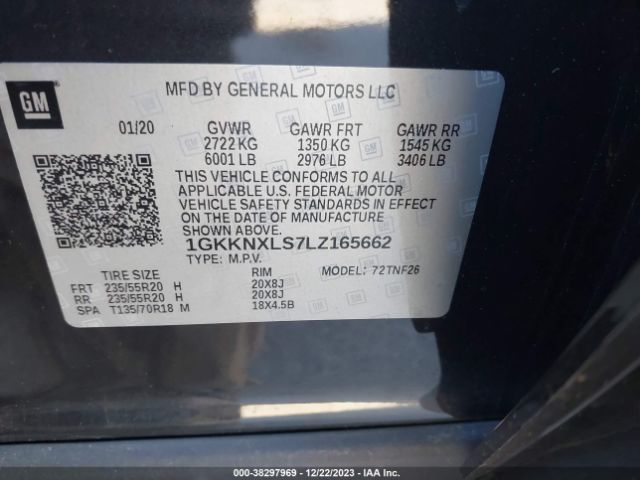 Photo 8 VIN: 1GKKNXLS7LZ165662 - GMC ACADIA 