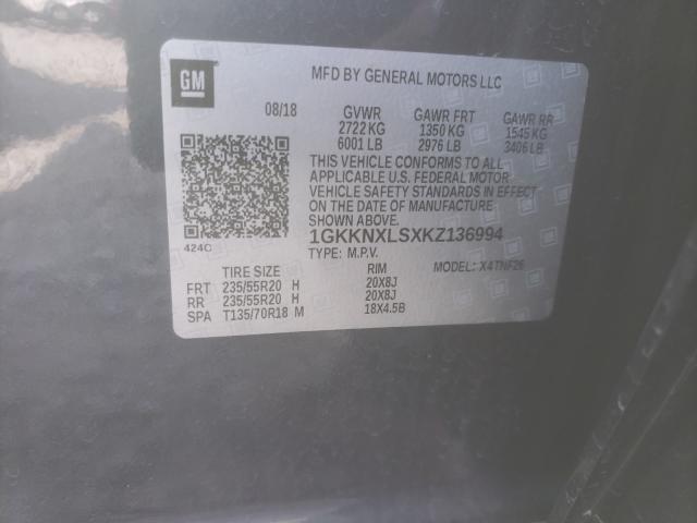 Photo 9 VIN: 1GKKNXLSXKZ136994 - GMC ACADIA DEN 