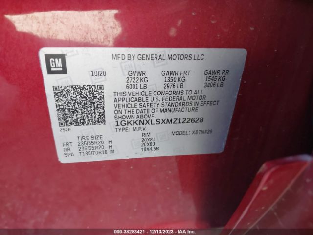 Photo 8 VIN: 1GKKNXLSXMZ122628 - GMC ACADIA 