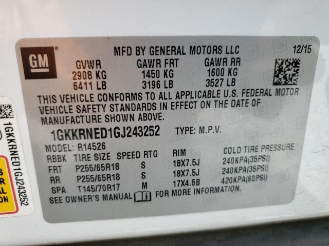 Photo 12 VIN: 1GKKRNED1GJ243252 - GMC ACADIA 