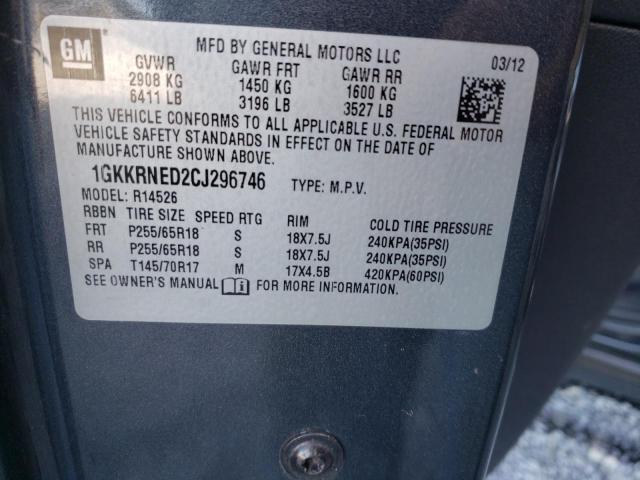 Photo 9 VIN: 1GKKRNED2CJ296746 - GMC ACADIA SLE 