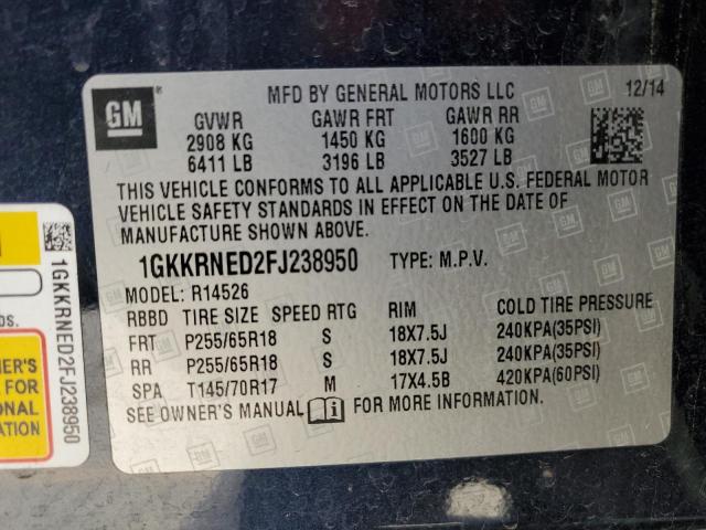 Photo 12 VIN: 1GKKRNED2FJ238950 - GMC ACADIA 