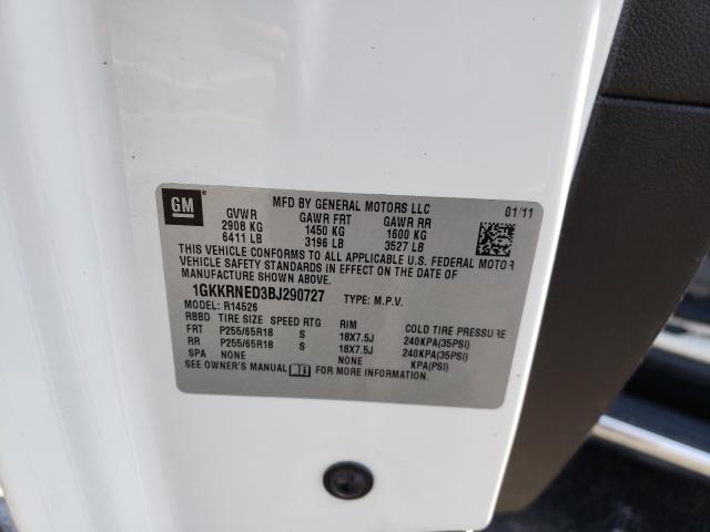 Photo 9 VIN: 1GKKRNED3BJ290727 - GMC ACADIA SLE 