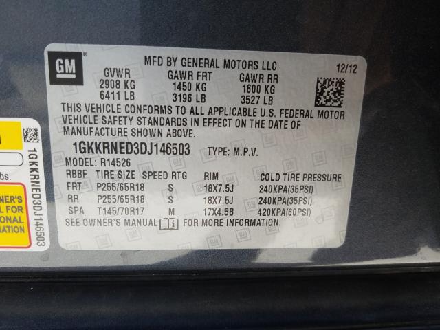 Photo 9 VIN: 1GKKRNED3DJ146503 - GMC ACADIA 