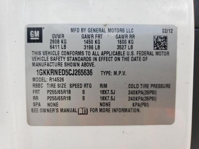 Photo 11 VIN: 1GKKRNED5CJ265636 - GMC ACADIA 